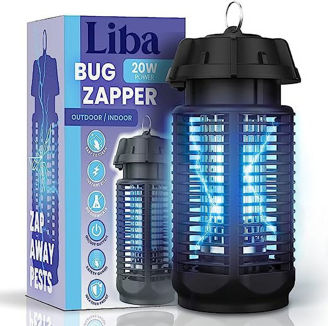 LiBa 4000V Electric Bug Zapper with LED Light, 20W Waterproof photo 5