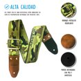 thumbnail image 4 of Correa para guitarra Strap o Tahali para guitarra acústica, bajo eléctrico, guitarra eléctrica Kidam  Military Verde, 4 of 4