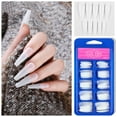 thumbnail image 3 of Uñas postizas a presión, regalos para mujeres, 100 uñas postizas largas, cobertura completa, puntas de ataúd, arte de bailarina, manicura, pegatinas para uñas., 3 of 3