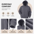 thumbnail image 4 of Oversized Zip-Up Hoodies for Women & Men, 320 GSM Heavyweight Fleece Sweatshirt, Soft Cotton Blend Baggy Hoodie With Pockets, Medium - Wolf Gray, 4 of 11