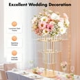 thumbnail image 6 of Modern Freestanding Wedding Gold Crystal Flower Stand Crystal Flower Stand Round Pedestal Stand, 6 of 19