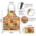 thumbnail image 7 of Fall Pumpkins Leaves Pattern Apron-Garden Aprons for Women with Pockets-Cotton Linen Waterproof Kitchen Cooking Gardening Aprons Adjustable for Kitchen,Cooking,BBQ and Salon 33"x27", 7 of 7
