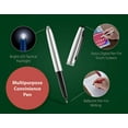 thumbnail image 2 of Stylus Pen- Capacitive Stylus, 3-in-1 Metal Pen, Multi-Function,Ballpoint Ink Pen,with LED Flashlight, for Touchscreen Devices, Tablets, iPads, iPhones, 10PK, Silver, 2 of 6