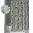 thumbnail image 2 of Shower Curtain Vintage Sailing Boat Lighthouse Waterproof Shower Curtain Set with Hooks for Bathroom Showers,Stalls and Bathtubs,72x78In Nautical Compass Anchor, 2 of 8