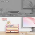 thumbnail image 3 of Letter Tray Paper Organizer with Handle Sliding Tray Metal Mesh Desk File Folder Paper Sorter Organizer for Home Office School Desk Supplies Organization, 3 of 7