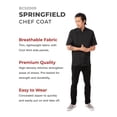 thumbnail image 3 of Chaqueta Chef Works Springfield para hombre, color negro, 4XL, 3 of 5
