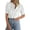 White, variant on PRETTYGARDEN Womens Summer Lace Tops Short Puff Sleeve Casual Dressy Blouses Eyelet Crew Neck Buttom Down Shirts