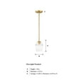 thumbnail image 6 of D310M-5P-BG Designers Fountain Summer Jazz - 1 Light Pendant-8 Inch Tall and 5.5 Inch Wide-Brushed Gold Finish, 6 of 8