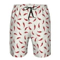 thumbnail image 3 of Cauagu Chili Print Men's Swim Trunks,Hawaiian Bathing Suit Swimsuits Beach Shorts with Pockets for Men Quick Dry Swimming Board Shorts-XX-Large, 3 of 6