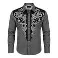 thumbnail image 4 of Camisetas de Navidad de Manga Larga de los Hombres de Moda Casual de Manga Larga Turndown Collar Blusa para Primavera Invierno Al Aire Libre Diario, 4 of 4