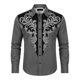 thumbnail image 4 of Camisetas de Navidad de Manga Larga de los Hombres de Moda Casual de Manga Larga Turndown Collar Blusa para Primavera Invierno Al Aire Libre Diario, 4 of 4