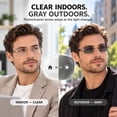 thumbnail image 4 of GenXenon AI Smart Glasses,AI Assistant,Free App 164+ Languages Translation,Photochromic Gray Lenses Sunglasses,Suitable for Meetings and Offices,Silver Rimless Rectangle Unisex(Gold), 4 of 10