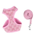 thumbnail image 4 of Dog Chest Harness Leash, Escape Proof Lightweight Polyester Adjustable Pet Harness Leash Simple  for Cats for Training for Pets for Jogging Pink,Khaki,Brown Without Letters, 4 of 8