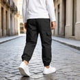 thumbnail image 7 of LIBRCLO Kids Cargo Sweatpants for Boys Casual Sports Pants Drawstring Elastic Bottom Sweatpants with Pockets Size 5 Years, 7 of 7