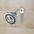 thumbnail image 2 of Waterpik 9-Spray 4.5 in. Single Wall Mount Low Flow Fixed Shower Head in Chrome, 2 of 8