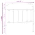 thumbnail image 2 of vidaXL Metal Headboard White 100 cm, 2 of 4
