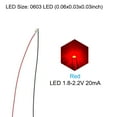thumbnail image 2 of Uxcell 0603 Pre-Wired Micro LED, 12 Pcs 1.8-2.2V Emitting Diodes, Red, 2 of 6