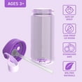 thumbnail image 3 of Bentgo BPA Free 15.0 oz Purple Tritan Water Bottle And Straw Cover, 3 of 9