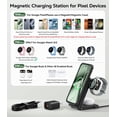 thumbnail image 2 of Foldable 3 in 1 Magnetic Charging Station for Google Pixel Watch 3/2 (Not for Watch 4/1), 15W Fast Wireless Charger Compatible with MagSafe Charger Stand for Pixel 10/10 Pro/XL/9/8/7/6 Pro & Buds, 2 of 8