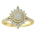 thumbnail image 1 of Araiya 14K Yellow Gold Diamond Round and Marquise Halo Flower Shape Ring (3/4 cttw, I-J Color, I2-I3 Clarity), Size 5.5, 1 of 1