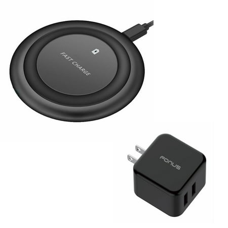 2-Port USB 30W Fast Home Wall USB Adapter w 7.5W and 10W Fast Wireless Charger G2L for iPhone 11 Pro Max – BLU G9 Pro – BOLD N1 – Google Pixel 4 XL – LG G8X ThinQ – Samsung Galaxy Note 10 Plus