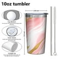 thumbnail image 4 of Pink and Gold Marble Texture 10oz Tumblers Stainless Steel Tumbler with Lid and Straw,Vacuum Insulated Double Wall Travel Tumbler Cups with Cleaning Brush for Coffee, Tea, 4 of 4