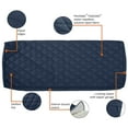thumbnail image 6 of Classic Accessories Montlake FadeSafe Water-Resistant Patio Bench/Settee Quilted Cushion Cover, 42 x 18 x 3 inch, Navy, 6 of 14