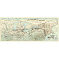 thumbnail image 2 of Matthews 18x10 Gold Ornate Wood Framed with Double Matting Museum Art Print Titled - New York Central and Hudson River Railroad 1893, 2 of 4
