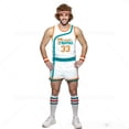 thumbnail image 3 of Couver Jackie Moon Semi Pro Halloween Costume Accessories Retro 70s Basketball Outfit Set, One Tube Socks Only, 3 of 6