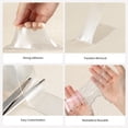 thumbnail image 4 of Delamu Double Sided Tape Heavy Duty, Clear Nano Mounting Tape, 1.18 in W x 0.04 in Th, 4 Rolls, 65.6ft Total, 4 of 8