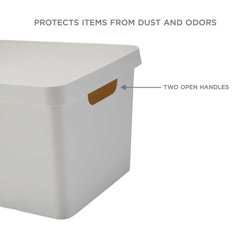 Simplify Storage Box with Lid in Ivory - Walmart.com