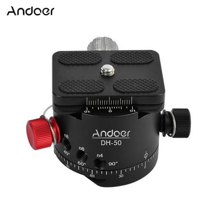 - Andoer DH-50 Panoramic Ball Head Indexing Rotator Tripod Head Aluminum Alloy Max. Load 22Lbs for Canon Nikon Sony DSLR Camera