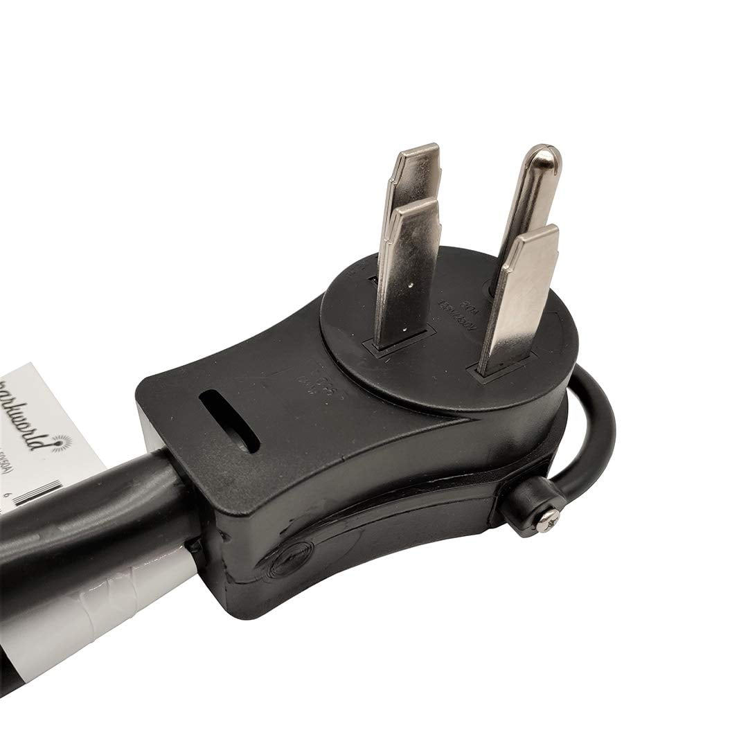 Parkworld 60523A V Splitter Cord 14-50P to (2) L6-30R, RV 50 AMP 4-Prong 14-50 Male Plug to NEMA (2) L6-30 Female Twist Lock Receptacle 250V 1.5FT