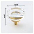 thumbnail image 2 of Poignée de Meuble en Verre Cristal Base Dorée Boutons de Cuisine Transparents Placard Garde-Robe, 2 of 7