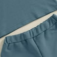 thumbnail image 4 of Zpanxa Summer Outfits for Girls Solid Color Stand Collar Color Block Short Sleeve Top and Shorts Set 4 Years, 4 of 5