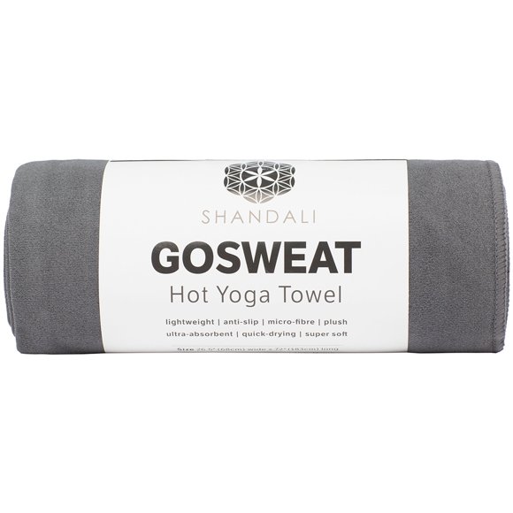Shandali Hot Yoga Gosweat Toalla De Mano De Microfibra En Gamuza Gris Premium Súper Absorbente Para Bikram Pilates Gym Y Deportes Al Aire Libre. 16 X 26,5 Pulgadas.