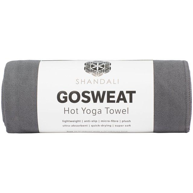 Shandali Hot Yoga Gosweat Toalla De Mano De Microfibra En Gamuza Gris Premium Súper Absorbente Para Bikram Pilates Gym Y Deportes Al Aire Libre. 16 X 26,5 Pulgadas.