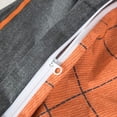 thumbnail image 3 of Funda Nórdica Rayas Reina 100% Algodón Naranja Plaid Funda Nórdica 3 Piezas Set 1, 3 of 7