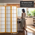 thumbnail image 5 of Oriental Furniture 6 ft. Tall Canvas Double Cross Screen - Honey - 4 Panel, 5 of 5