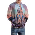 thumbnail image 5 of Magical Castle at Dusk Men's Women Vintage 3D Hooded Sweatshirt - All-Season Loose Fit Streetwear, 5 of 6
