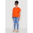 thumbnail image 4 of Womens Plus Size Button Front Shirt, 4 of 5