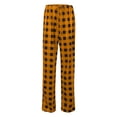 thumbnail image 4 of Mepaouo Womens Pajama Pants Plaid Sleep Lounge Stretch Comfy Drawstring Pj Bottoms(Orange,L), 4 of 5