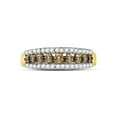 thumbnail image 2 of 14kt Yellow Gold Womens Round Brown Diamond Band Ring 1/2 Cttw, 2 of 4