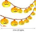 thumbnail image 3 of Harliver Battery Operated Pumpkin Lights for Halloween Decorations Indoor, lantern String Lights for Halloween Party Front Door Porch Fireplace Camper Golf Cart Parade Garland Wreath Decor, 3 of 5
