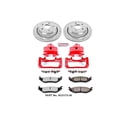 thumbnail image 4 of Power Stop Brake Kit KC2172-36 1-Click Brake Kit; Z36 Extreme Carbon Fiber Ceramic Brake Pads; Cross-Drilled And Slotted Rotor; With Rotor/Brake Pad/Powder Coated Red Caliper/Hardware, 4 of 4