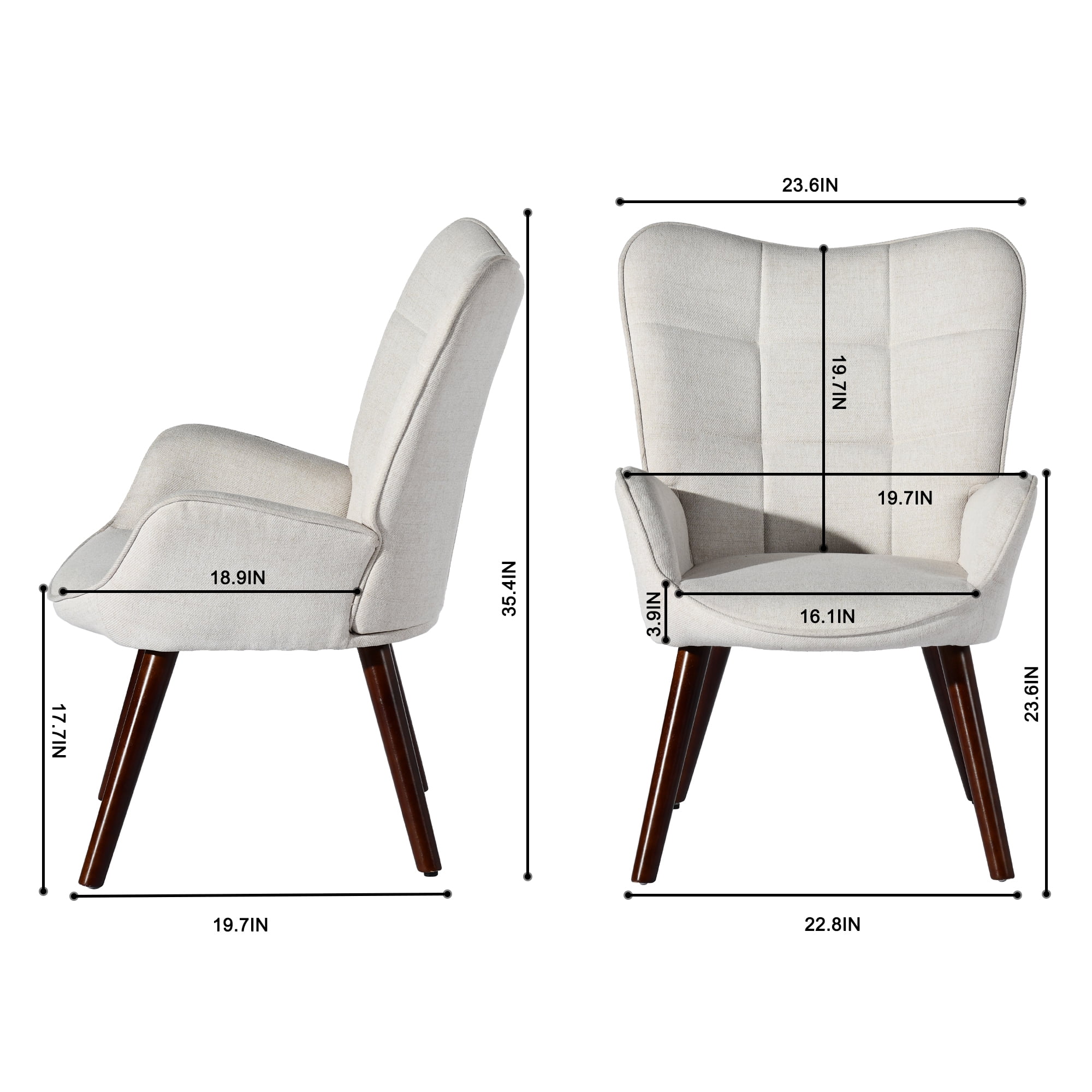 Homy Casa Waiting Room Guest Chair Office Reception Charis Lounge Charis for Living Room Bedroom Makeup, Beige
