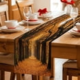 thumbnail image 5 of Table Runners 36 Inches Long Dress Scarves, Orange Maple Trees Fall Farmhouse Kitchen/Dining Table Decor Table Runner, Short Coffee Tablerunners, Romantic Forest Path 13x36 Inch, 5 of 9