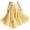 Yellow, variant on Ruyang Kids Girls Flared Skirt Plaid Elastic High Waisted A-line Swing Skirt Summer Lightweight Versatile Half Body Skirts