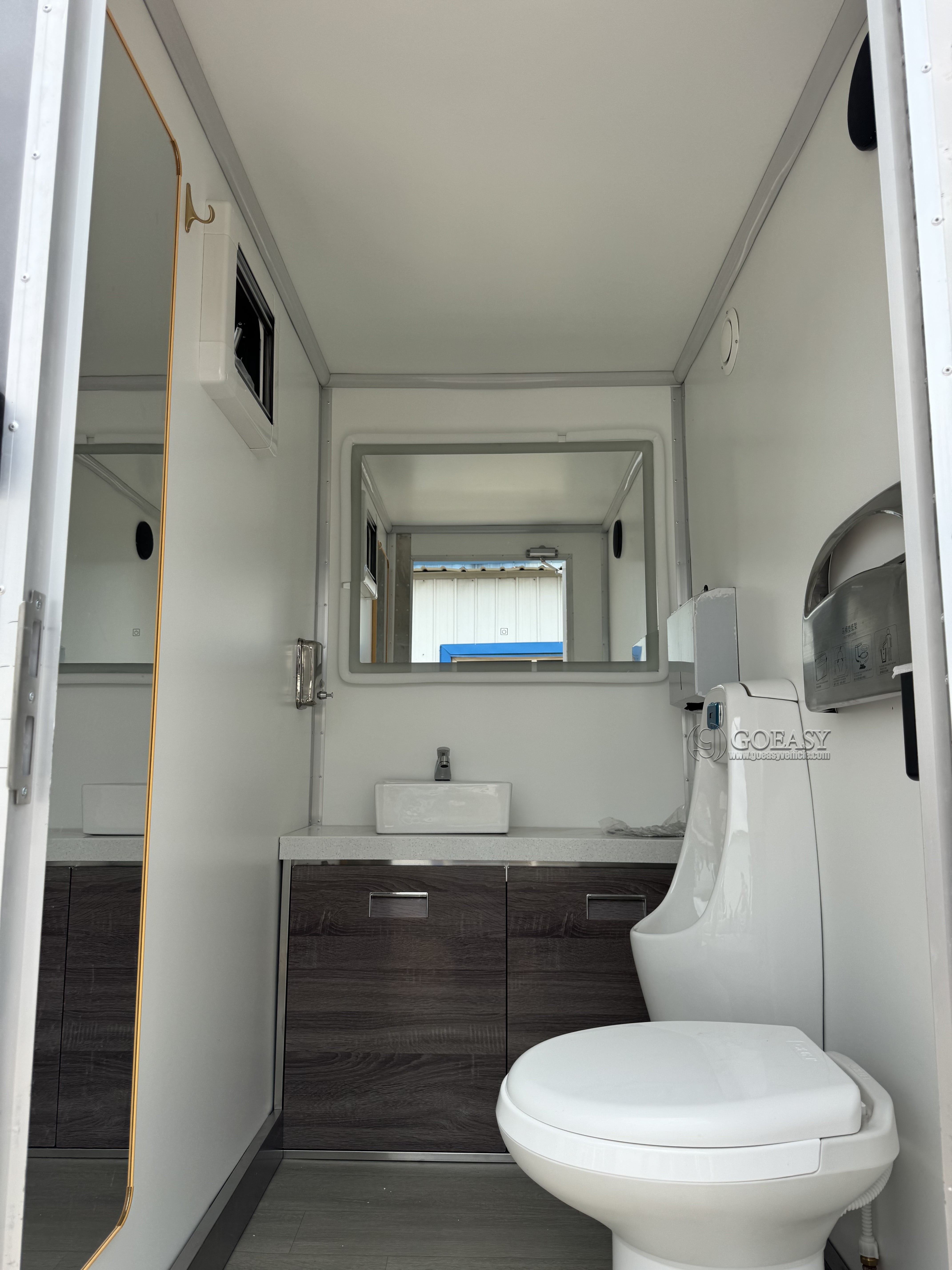 GOEASY Vehicle Luxury Mobile Restroom Trailer | Premium Portable Bathroom for Events, Weddings, and Outdoor Activities