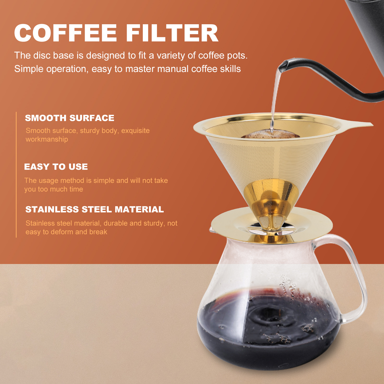 Slow Drip Coffee Brewer Pourer Pour Over Drip Gourmet Kitchen